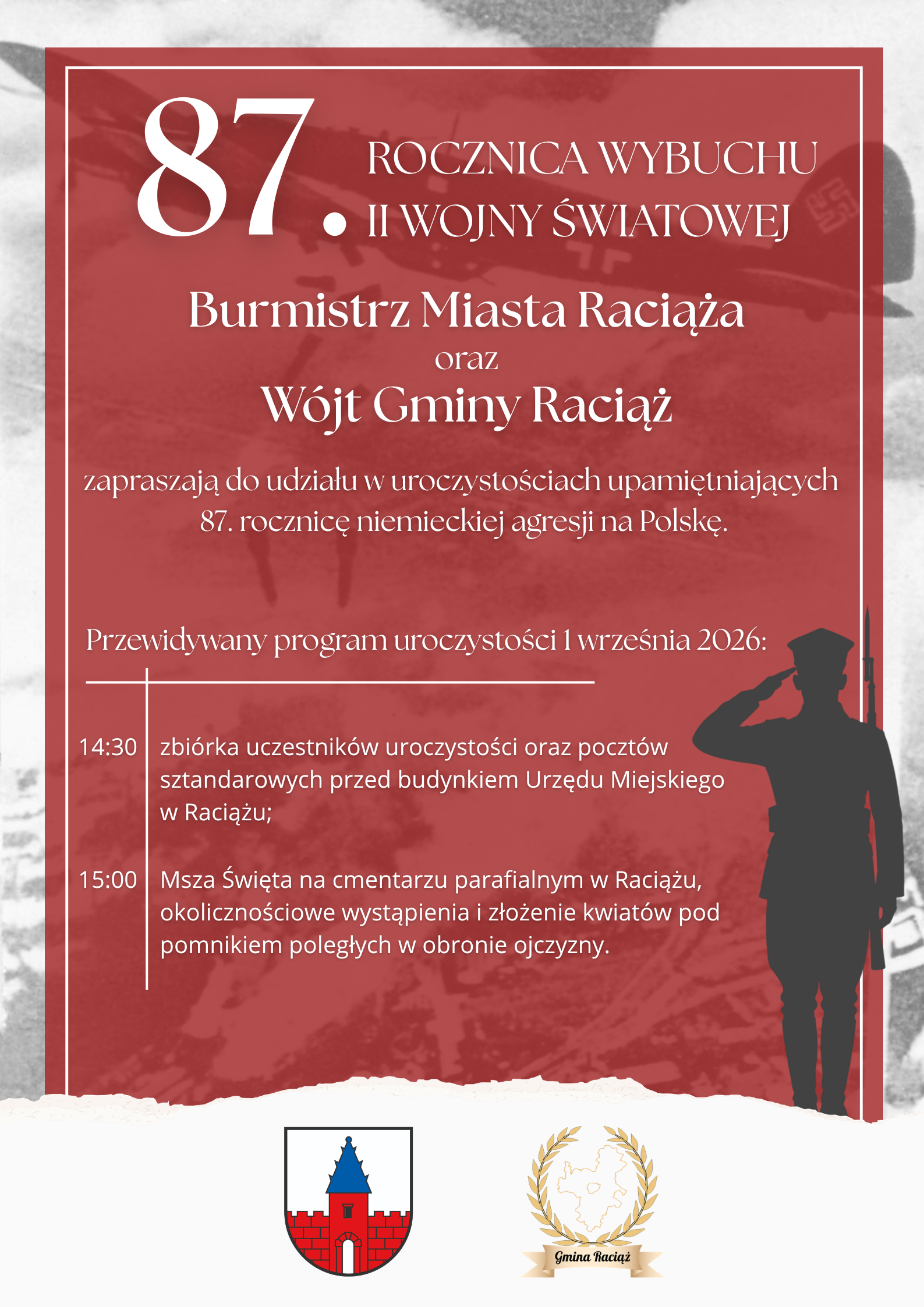 Miejsko-Gminne obchody 87.rocznicy wybuchu II wojny światowej