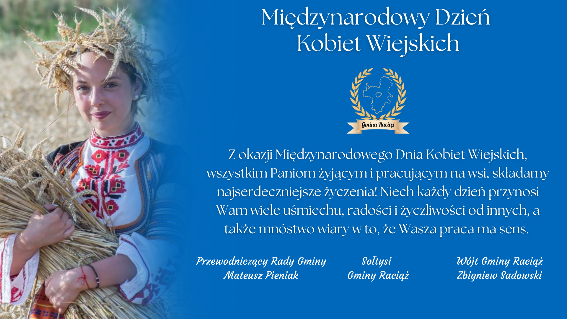 Życzenia z okazji Międzynarodowego Dnia Kobiet Wiejskich
