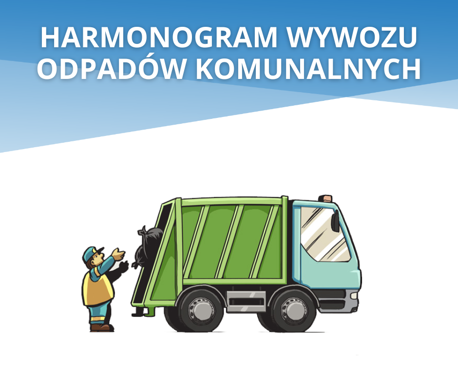 Harmonogram wywozu odpadów zmieszanych i segregowanych z terenu gminy Raciąż w okresie styczeń - grudzień 2025