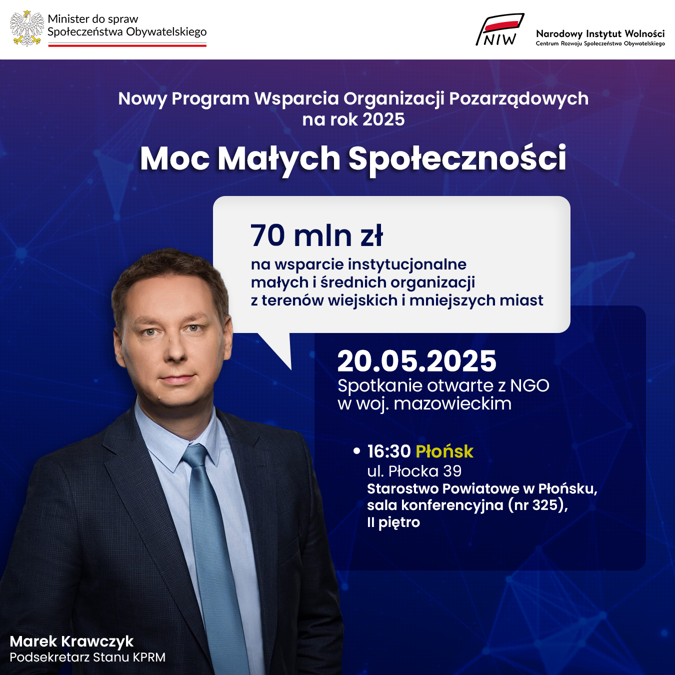 Spotkanie z Podsekretarzem Stanu w KPRM Markiem Krawczykiem