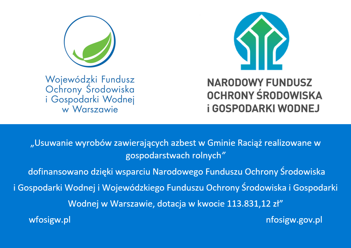 Usuwanie wyrobów zawierających azbest w Gminie Raciąż realizowane w gospodarstwach rolnych
