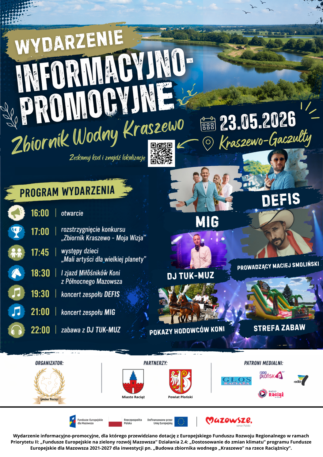 Zapraszamy na wydarzenie informacyjno–promocyjne zbiornika wodnego 